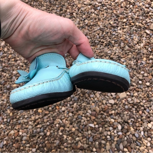 TALBOTS Slip On Mint Gisele Leather Loafers Slides Flats BUTTERFLY SHOES 5.5 B‍‍ - Picture 9 of 16